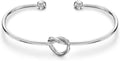 14K Gold Plated Forever Love Knot Infinity Bangle Bracelets for Women | Adjustable Gold Bangle Bracelet for Women