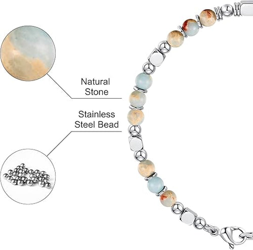 Beaded Bracelets for Women - Silver and Gold Boho Bracelets, Trendy Jewelry Gifts for Lover, Mom, Friends